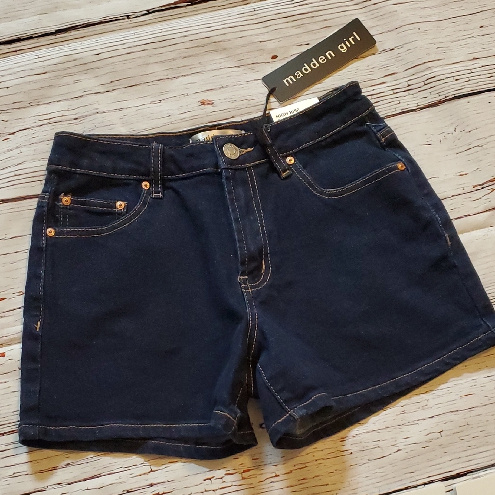 🆕️ Madden Girl High Rise Navy Jean Shorts